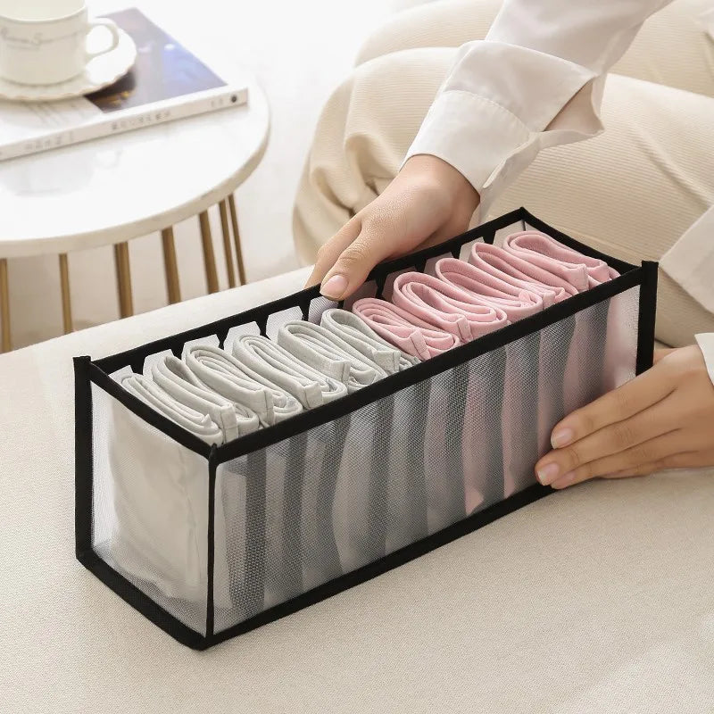 Clothes Organizer Trousers Clothing Jeans Storage Box Wardrobe Closet Organization Underwear Bra Socks Compartment Box Cabinet