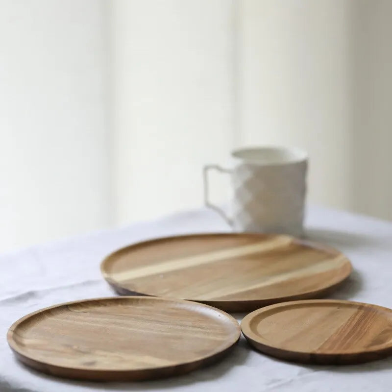 Assiette ronde en bois