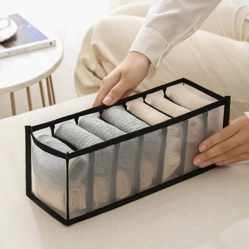 Clothes Organizer Trousers Clothing Jeans Storage Box Wardrobe Closet Organization Underwear Bra Socks Compartment Box Cabinet